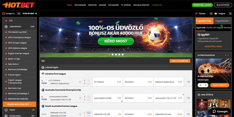 Hotbet sportfogadás