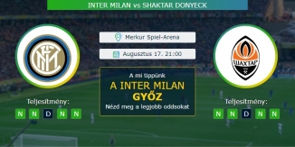 Inter Milan - Shaktar Donyeck 17.08.2020 Tippek Európa Liga