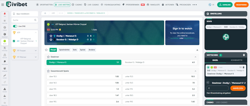 Ivibet Live Wetten