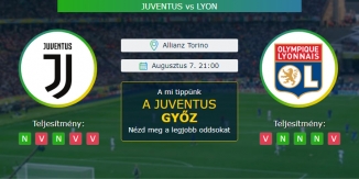 Juventus - Lyon 07.08.2020 Tippek Bajnokok Ligája