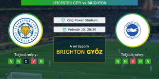 Leicester City – Brighton 10.02.2021 Tippek FA Kupa