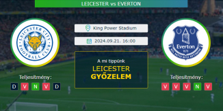 Leicester - Everton 21.09.2024. Tippek Premier League