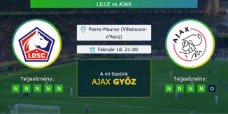 Lille – Ajax 18.02.2021 Tippek Europa Liga