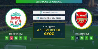 Liverpool - Arsenal 28.09.2020 Tippek Premier League