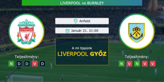 Liverpool – Burnley 21.01.2021 Tippek Premier League