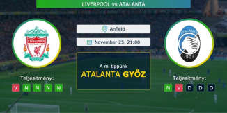 Liverpool - Atalanta 25.11. 2020 Tippek Bajnokok Ligája