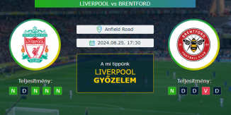 Liverpool - Brentford 25.08.2024. Tippek Premier League