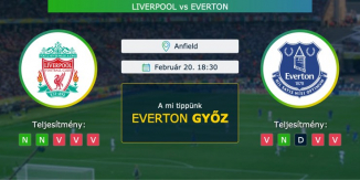 Liverpool – Everton 20.02.2021 Tippek Premier League