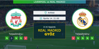 Liverpool – Real Madrid 14.04.2021 Tippek Bajnokok Ligája