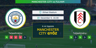 Manchester City – Fulham 05.12.2020 Tippek Premier League