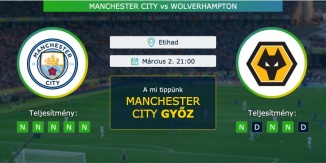 Manchester City – Wolverhampton 02.03.2021 Tippek Premier League