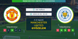 Manchester United - Leicester 30.10.2024. Tippek Angol Ligakupa