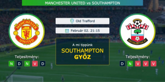 Manchester United – Southampton 02.02.2021 Tippek Premier League