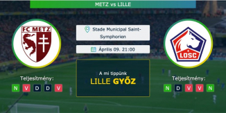 Metz – Lille 09.04.2021 Tippek Ligue 1