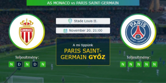 Monaco - Paris Saint-Germain 20.11.2020 Tippek Ligue 1