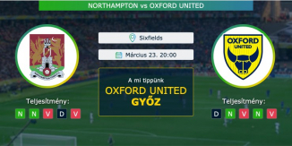 Northampton – Oxford United 23.03.2021 Tippek League One