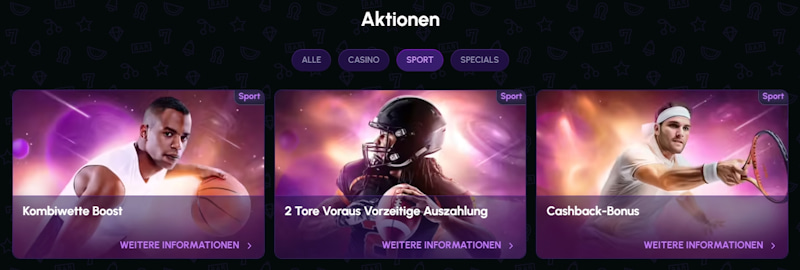 NovaJackpot Sportwetten Bonusse