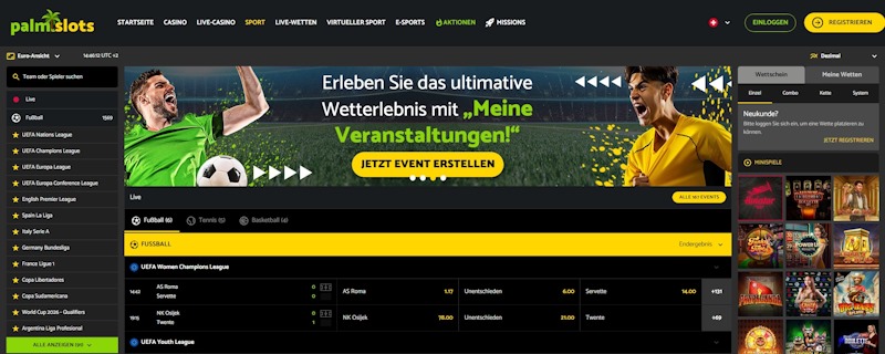 Palmslots Sportwetten