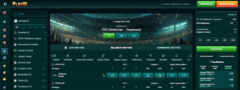 Playio Sportwetten
