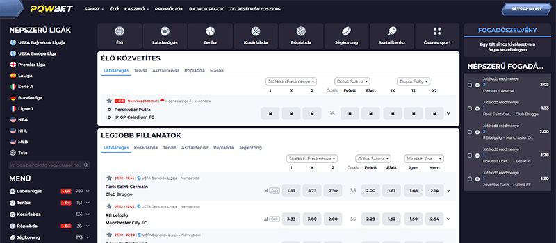 Powbet vélemények - Sportfogadás