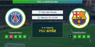 PSG – Barcelona 10.03.2021 Tippek Bajnokok Ligája