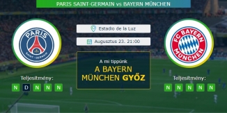 PSG - Bayern München 23.08.2020 Tippek Bajnokok Ligája