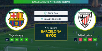 Barcelona – Athletic Bilbao 31.01.2021 Tippek La Liga