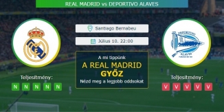 Real Madrid - Deportivo Alaves 10.07.2020 Tippek LaLiga