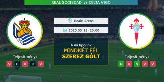 Real Sociedad - Celta Vigo 13.05.2025. Tippek LaLiga