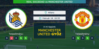 Real Sociedad – Manchester United 18.02.2021 Tippek Europa Liga