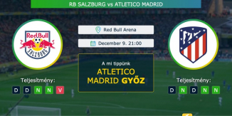 Red Bull Salzburg – Atletico Madrid 09.12.2020 Tippek Bajnokok Ligája