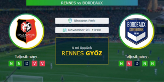 Rennes - Bordeaux 20.11.2020 Tippek Ligue 1