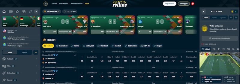 Rollino Sportwetten