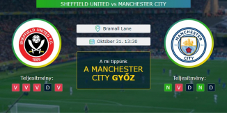 Sheffield Utd. - Manchester City 31.10.2020 Tippek Premier League