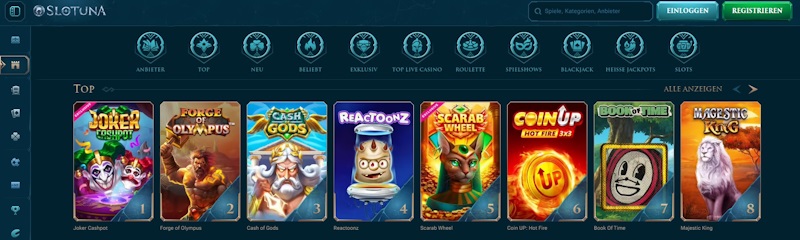 Slotuna Casino Top Spiele