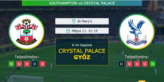 Southampton – Crystal Palace 11.05.2021 Tippek Premier League