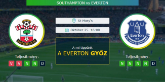 Southampton - Everton 25.10.2020 Tippek Premier League