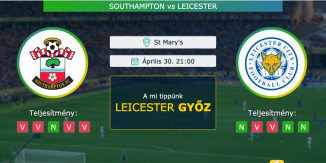 Southampton – Leicester 30.04.2021 Tippek Premier League