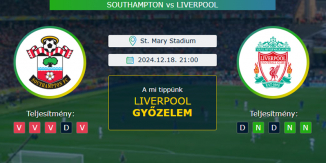 Southampton - Liverpool 18.12.2024. Tippek Angol Ligakupa