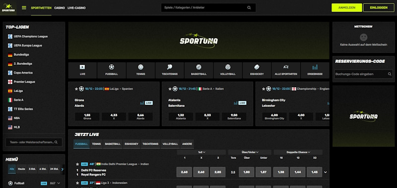 Sportuna-Sportwetten