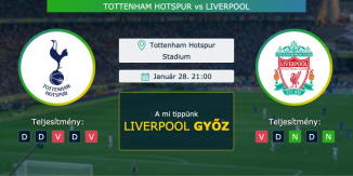 Tottenham Hotspur - Liverpool 28.01.2021 Tippek Premier League