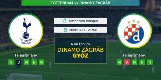 Tottenham – Dinamo Zágráb 11.03.2021 Tippek Európa Liga