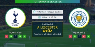 Tottenham - Leicester 19.07.2020 Tippek Premier League