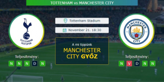 Tottenham - Manchester City 21.11.2020 Tippek Premier League