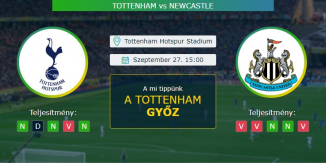 Tottenham - Newcastle 27.09.2020 Tippek Premier League