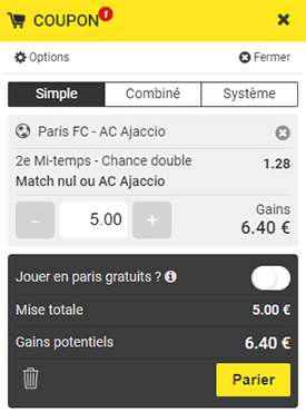 Placer un pari sur Unibet