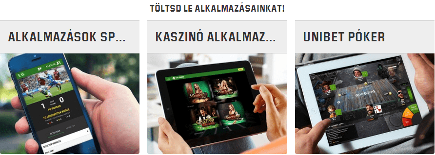 Unibet mobil alkalmazás