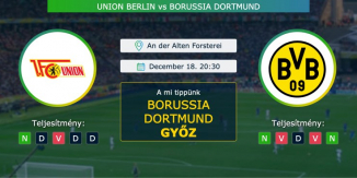 Union Berlin – Borussia Dortmund 18.12.2020 Tippek Bundesliga