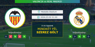 Valencia - Real Madrid 02.03.2024. Tippek LaLiga