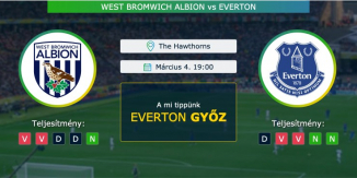 West Bromwich Albion – Everton 04.03.2021 Tippek Premier League